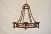 Elegant French 1920's hands made wrought iron chandelier