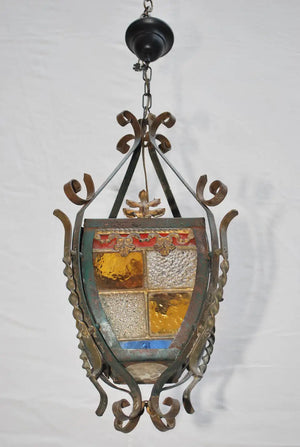 Elegant 1920's French wrought iron lantern