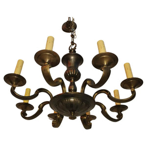 Elegant 1940's Brass chandelier