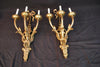 Beautiful large pair French solid bronze sconces