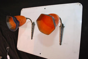 Elegant pair of French Art Deco sconces