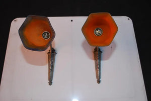 Elegant pair of French Art Deco sconces