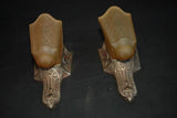 Elegant pair of 1920's silver plated sconces