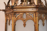 Beautiful and rare large 1920's bronze lantern with Gargoyles