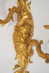 Beautiful French Bronze Sconces with Cherubs