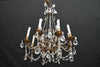 Beautiful and elegant late 19 th Century French bronze and crystal chandelier