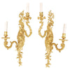 Beautiful French Bronze Sconces with Cherubs