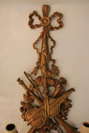 Beautiful and Rare Large French Bronze Sconces