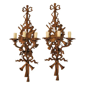 Beautiful and Rare Large French Bronze Sconces