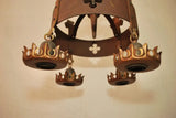 1920's wrought iron flush mount light