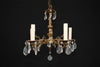 Beautiful Small Brass/glass chandelier