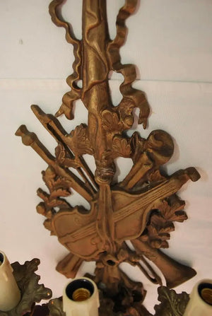 Beautiful and Rare Large French Bronze Sconces