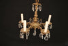 Beautiful Small Brass/glass chandelier