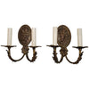 Very Rare Set of 16 French 1940s Bronze Sconces