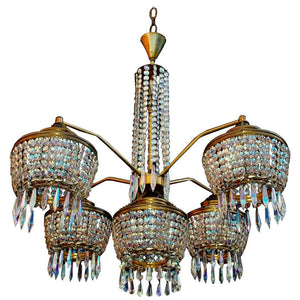 Sexy 1960s Crystal Chandelier