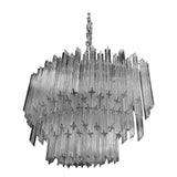 Impressive and Rare Oval Murano Crystal Glass Light Design Venini Style