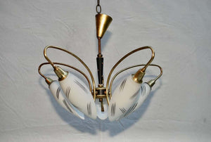 Sexy Small French Midcentury Chandelier
