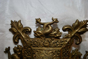 Beautiful Pair of Late 19th Century French Bronze Sconces with Dolphins