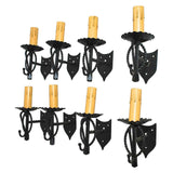 Elegant Set of Eight French Wrought Iron Sconces