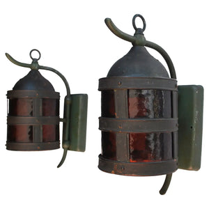Pair of 1940's Outdoor Sconces