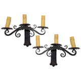 Pair of antique French Wrought Iron Sconces