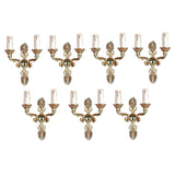 Set of Seven antique French Empire Style Bronze Sconces ( four are sold )
