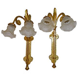 Large pair of antiques French 19 th century bronze sconces