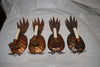 Rare Set of Four 1960s Copper Pineapples Sconces