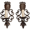 Beautiful and Charming Pair of Wrought Sconces, French, 1920