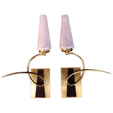 Beautiful and Sexy Pair of French Mid-Century Sconces by Maison Arlus