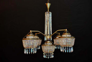 Sexy 1960s Crystal Chandelier