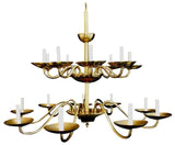 Sexy Set of Nine Brass Chandelier by Chapman 'Price Is for One'