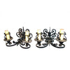 Pair of antique French 1920 wrought iron sconces
