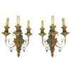 Large pair of antique French 19 th century bronze sconces