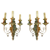 Large pair of antique French 19 th century bronze sconces