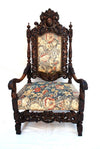 Antique French 19 th century throne chair