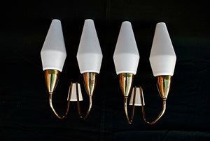Antique French mid century sconces by DIDEROT
