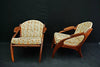 Pair of mid century chairs by ADRIAN PEARSALL w/foot stool