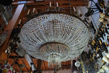 A rare Magnificent very large crystal/bronze chandelier