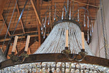 A rare Magnificent very large crystal/bronze chandelier