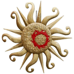 Rare and Large Handmade Brutalist Sculpture of the Sun style of Tony Duquette