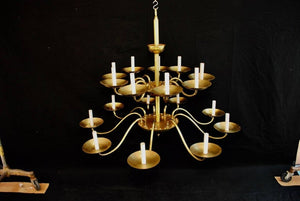 Sexy Set of Nine Brass Chandelier by Chapman 'Price Is for One'