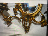 pair of antique French bronze sconces