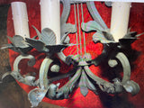 Rare Large Set of Ten French 1940s Wrought Iron Sconces