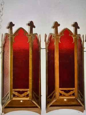 Very Rare Set of Twenty Large, 1940s Church Indoor or Outdoor Sconces