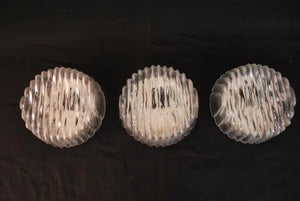 Elegant Set of Three French 1960's Flush Mounts Lights/ Sconces/ Outdoor Sconce