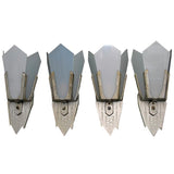 Antique Set Of Four Art Deco Sconces ( two are sold )