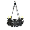 Large antique french wrought iron chandelier