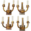 Rare Set of Four French Sconces by Jaques Adnet