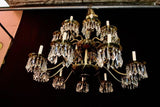 Very Rare Set of Nine Large Crystal Chandelier by Chapman ( price for one )